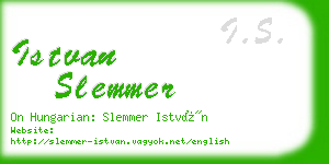 istvan slemmer business card